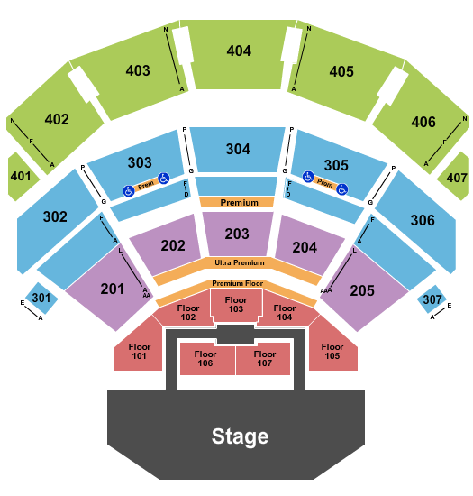 Dolby Live MixTape Seating Chart